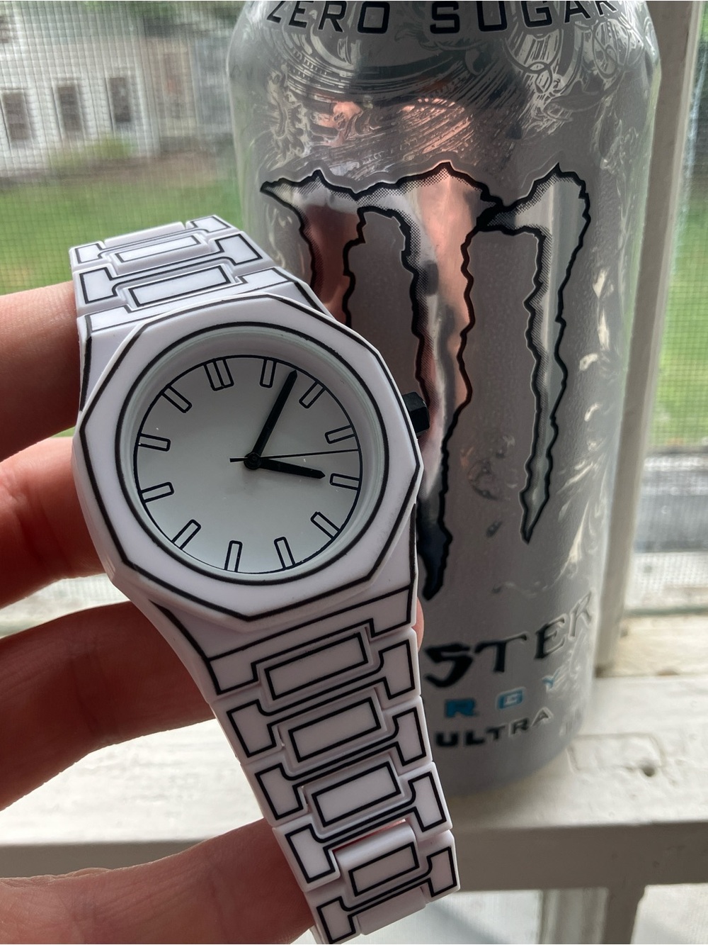 Unbranded White Graphic Men's Analog Watch